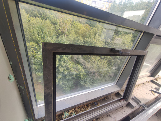 до покраски створка